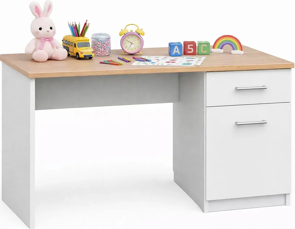 Białe biurko dziecięce, dla 6 latka E9-S36