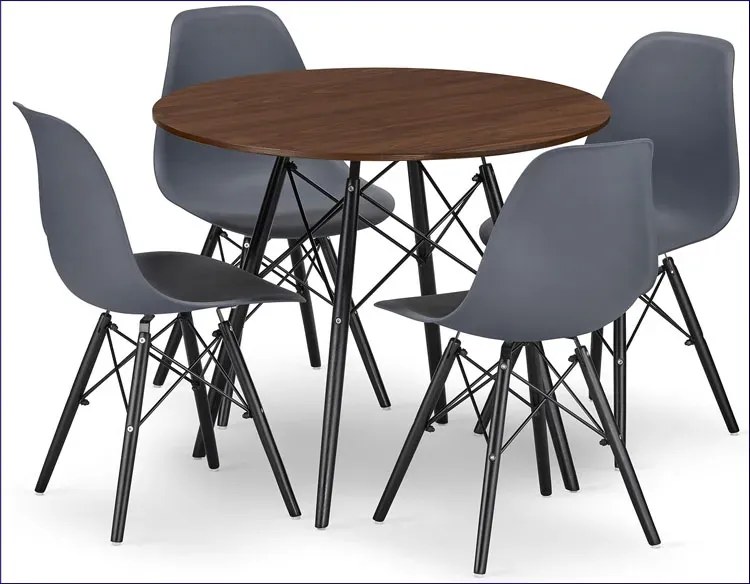 Stół 80 Cm Jesion Z 4 Krzesłami N1-R52