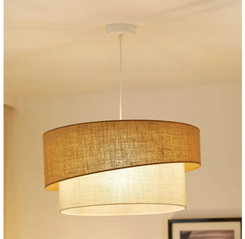 Brilagi - Lampa wisząca SHINE 1xE27/15W/230V pr. 50 cm beż/krem