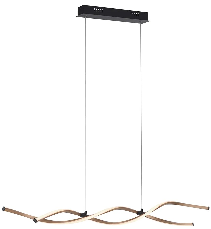 Designerska lampa wisząca złota z wbudowaną diodą LED z możliwością ściemniania - ZinaDesignerski Oswietlenie wewnetrzne
