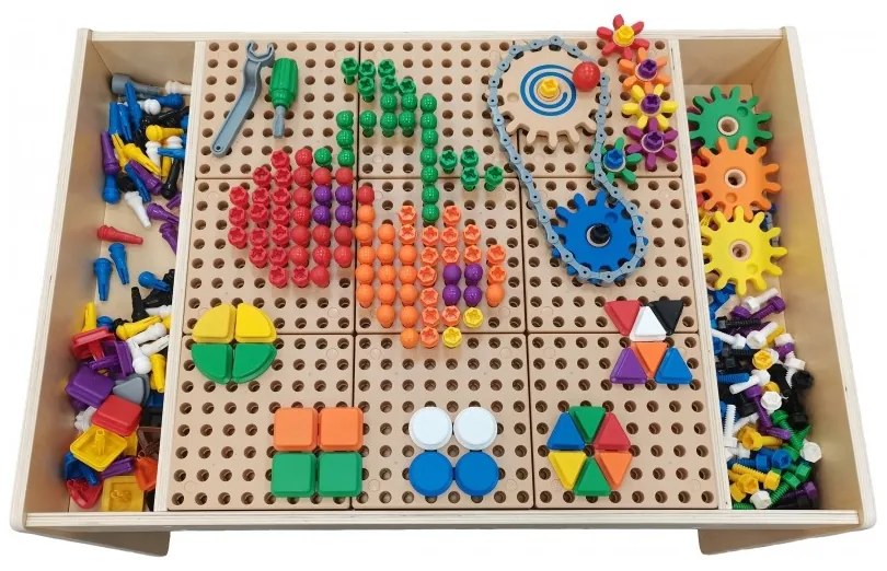 Masterkidz drewniany stół edukacyjny + akcesoria stem wall
