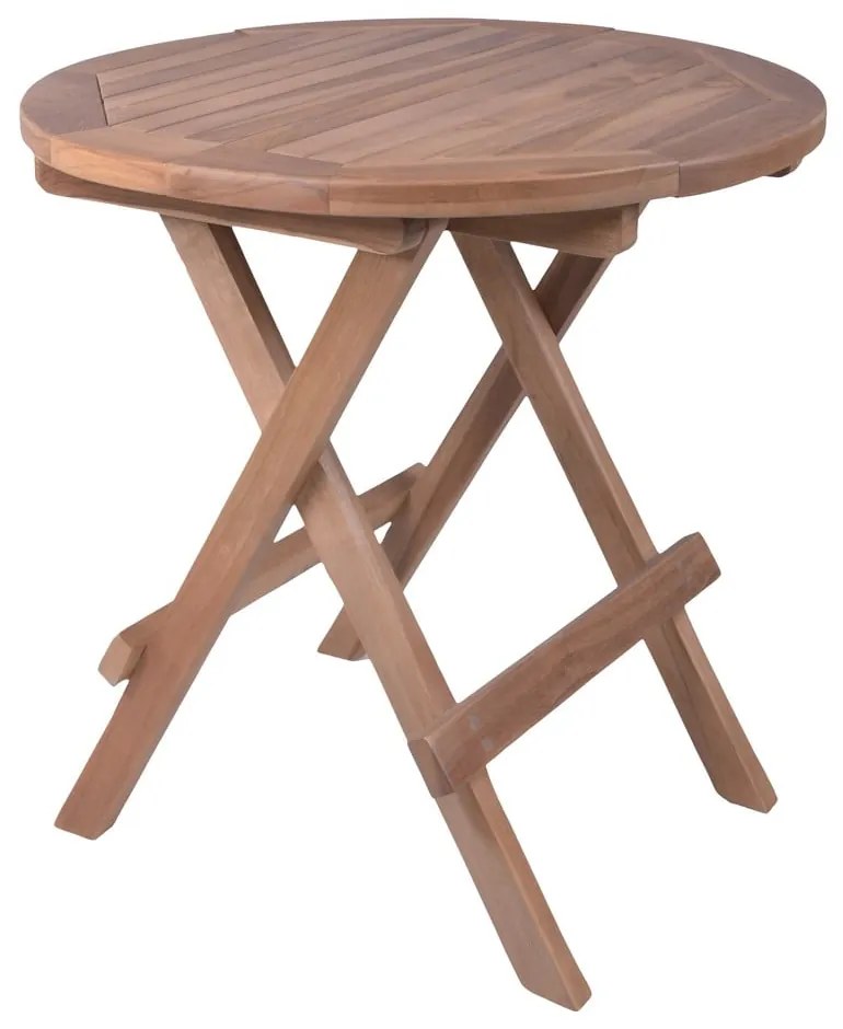 Okrągły stolik ogrodowy z litego drewna tekowego ø 50 cm Luang – Garden Pleasure
