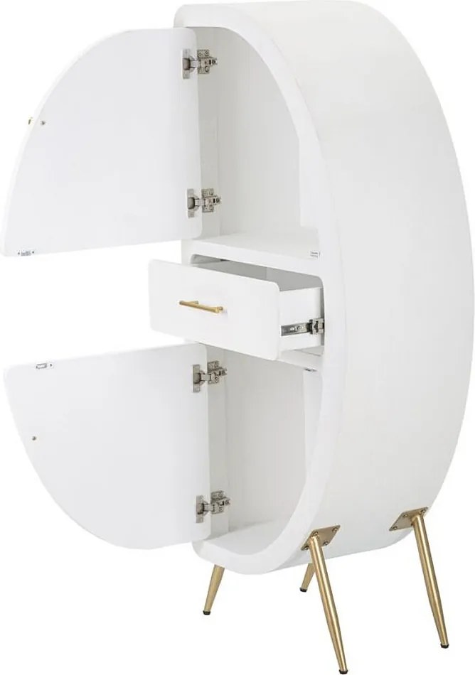 Kredens VKH29, Biały, 60x32x133 cm, Kendra Home