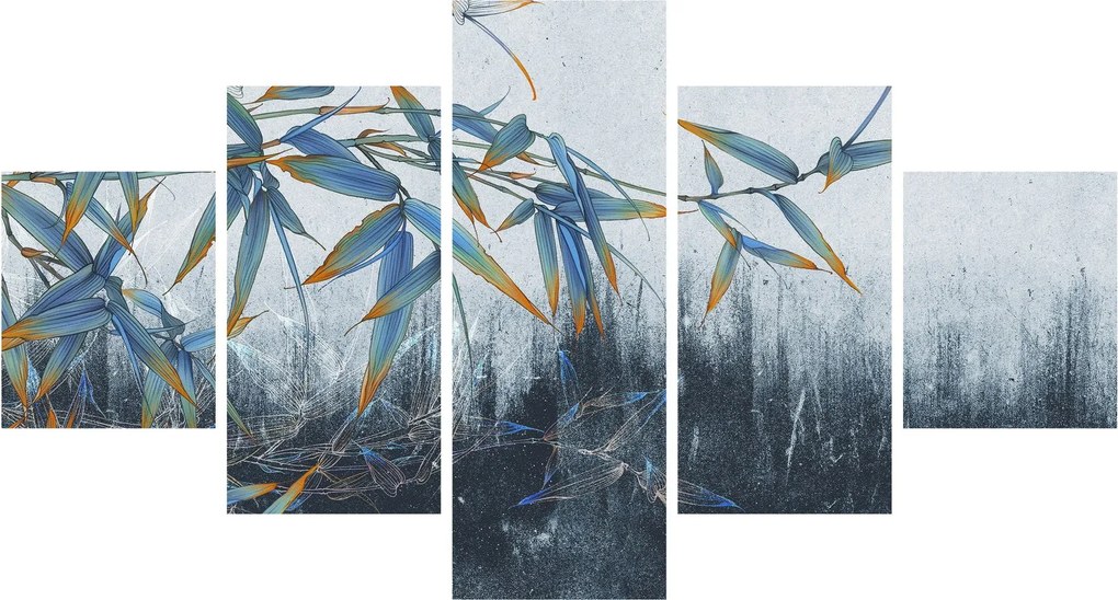 Obraz - Bambus na ścianie (125x70 cm)