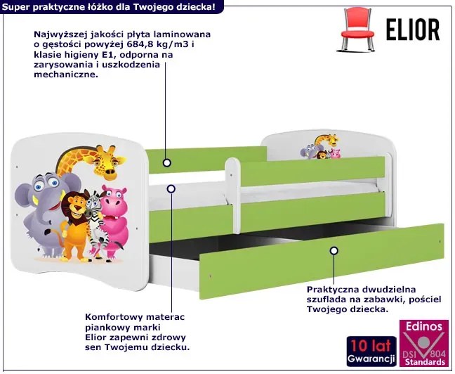 Łóżko dla dziecka z materacem mix 80x160 K6-R26