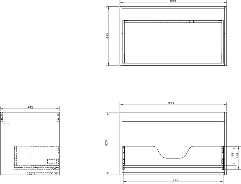 Mexen Rivel szafka łazienkowa 120 cm z umywalką Vela lewą, 1S, 1D, ryflowana, szara mat/biała mat - 91A23-12047-3-BBFF62-W23L01