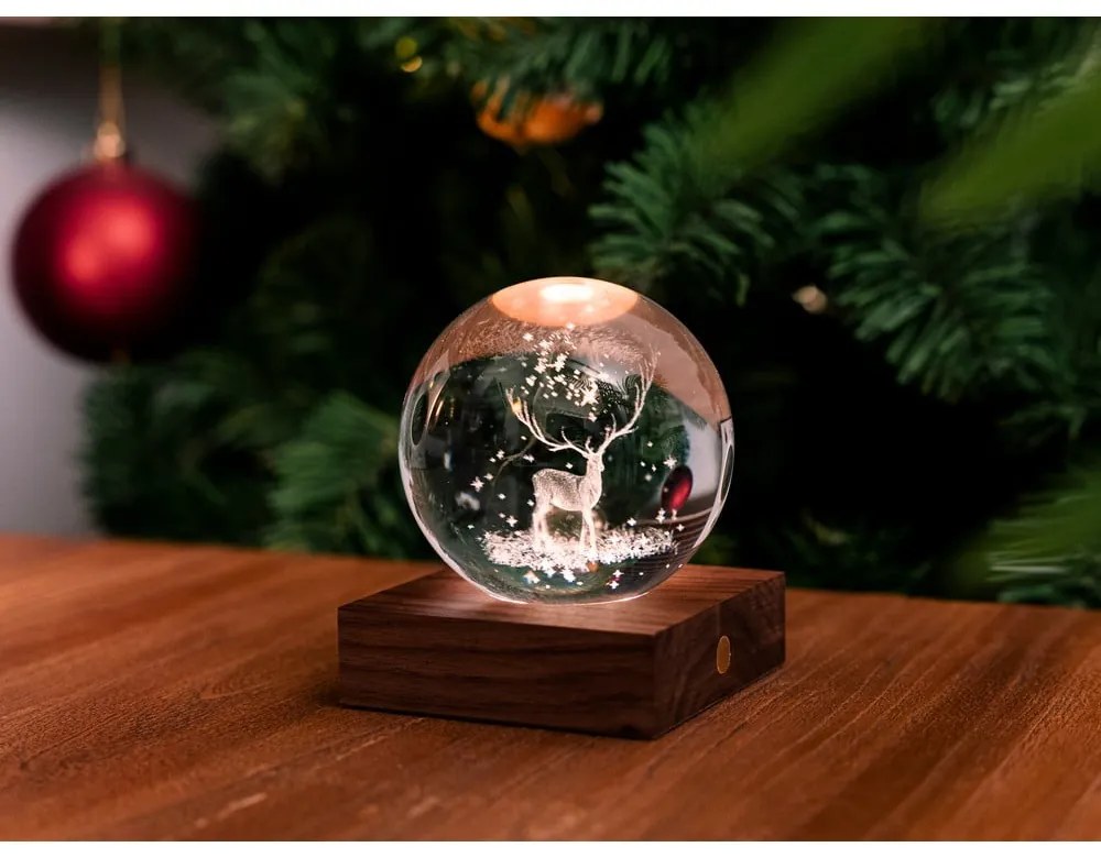 Ciemnobrązowa dekoracja świetlna na USB Amber – Gingko