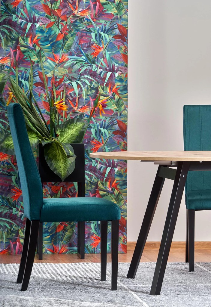 Rozkładany stół w stylu loft Ruben dąb artisan/czarny