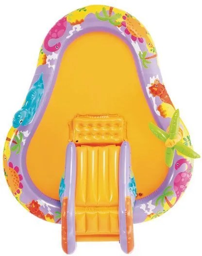 Basen ogrodowy dla dzieci Intex 39 dinozaur - dmuchany plac zabaw ze zjeżdżalnią i fontanną