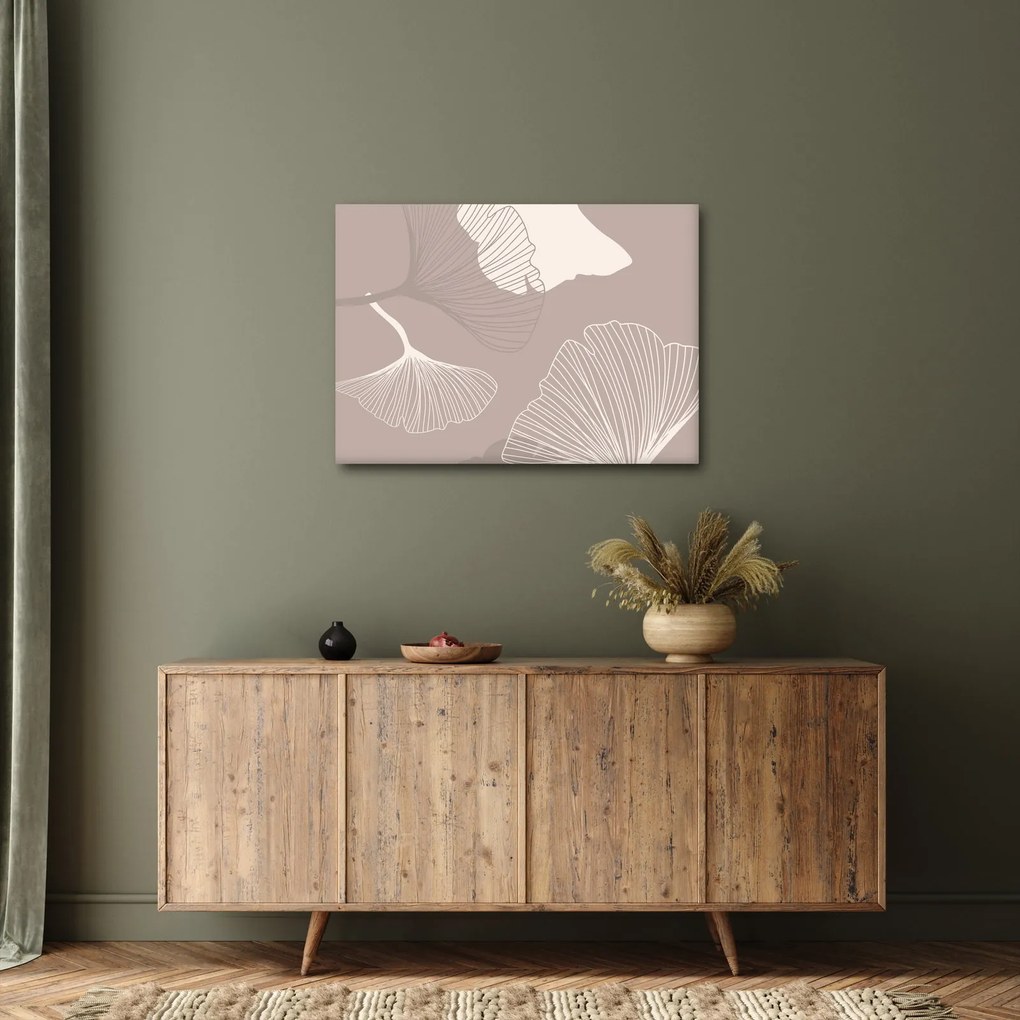 Obraz - Beżowe liście N⁰1 (70x50 cm)