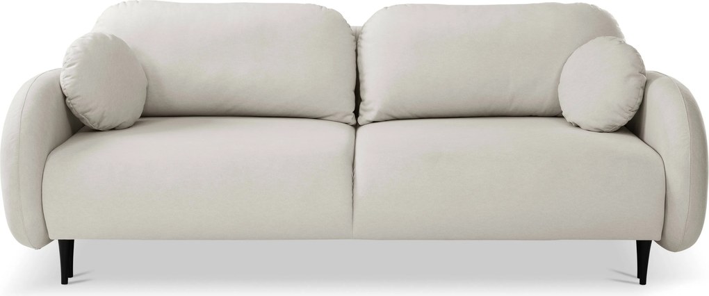 Masseno Sofa AGIO z funkcją spania i pojemnikiem na pościel, Rozkładana sofa - Beżowy, CASTEL 03