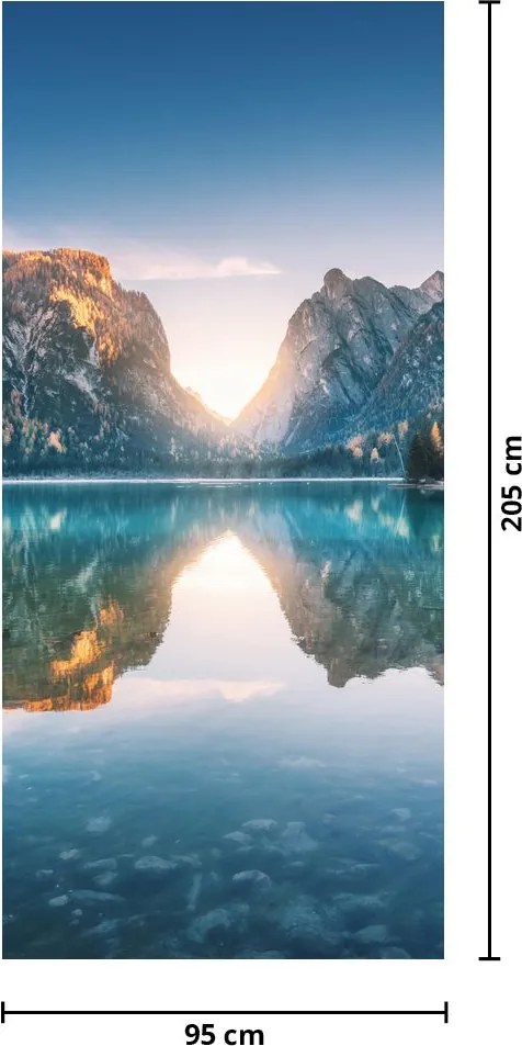Fototapeta na drzwi - Górskie jezioro (95x205cm)