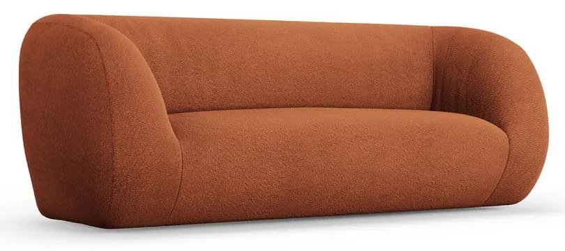 Pomarańczowa sofa z materiału bouclé 210 cm Essen – Cosmopolitan Design