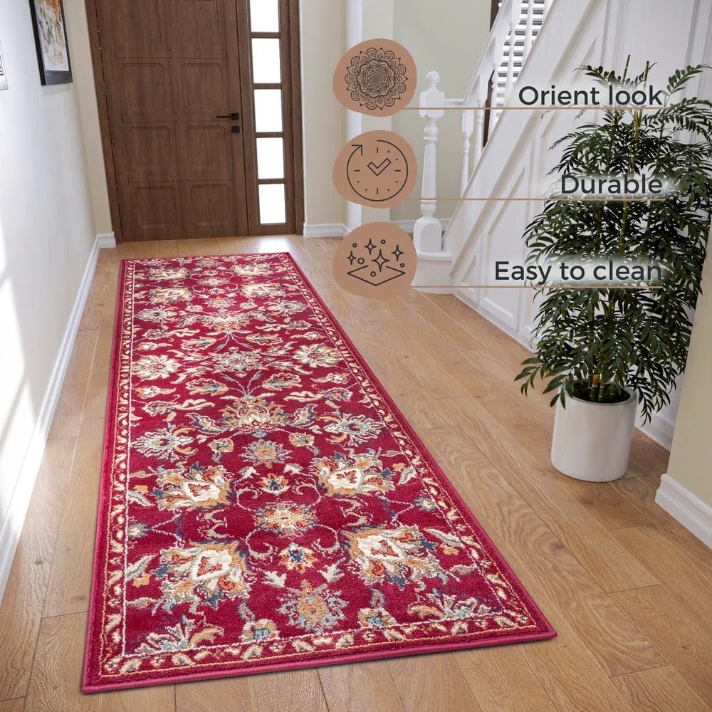 Czerwony chodnik 80x240 cm Orient Caracci – Hanse Home