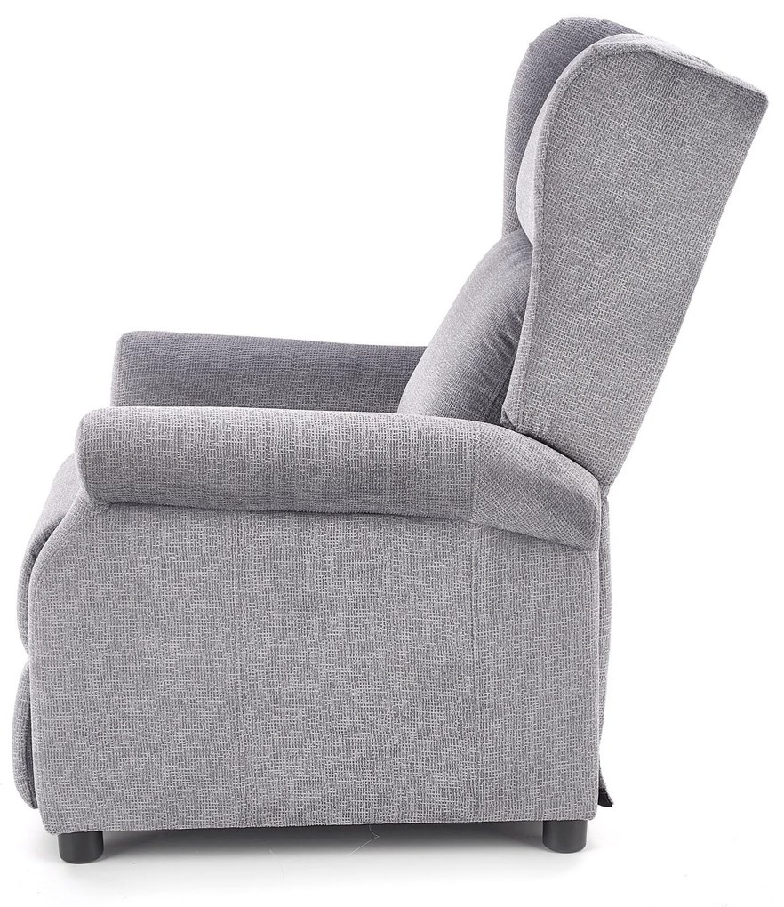 Fotel Uszak Rozkładany Szary AGUSTIN 2