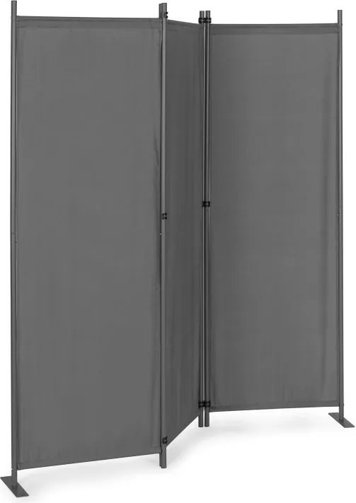 Parawan ogrodowy składany AW-022, 167x164 cm, 3-panelowy, kolor szary
