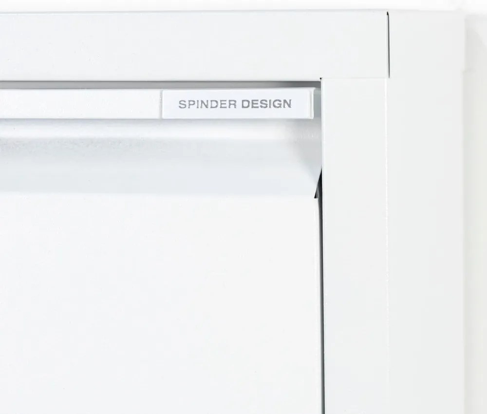Biały metalowy regał na buty Billy – Spinder Design
