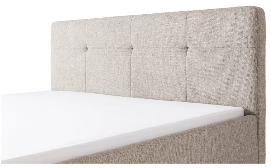 Szare/brązowe tapicerowane łóżko dwuosobowe bez stelaża 180x200 cm Smart – Meise Möbel