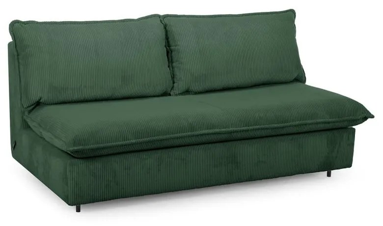 Zielona sztruksowa rozkładana sofa 184 cm Isadora – Bobochic Paris