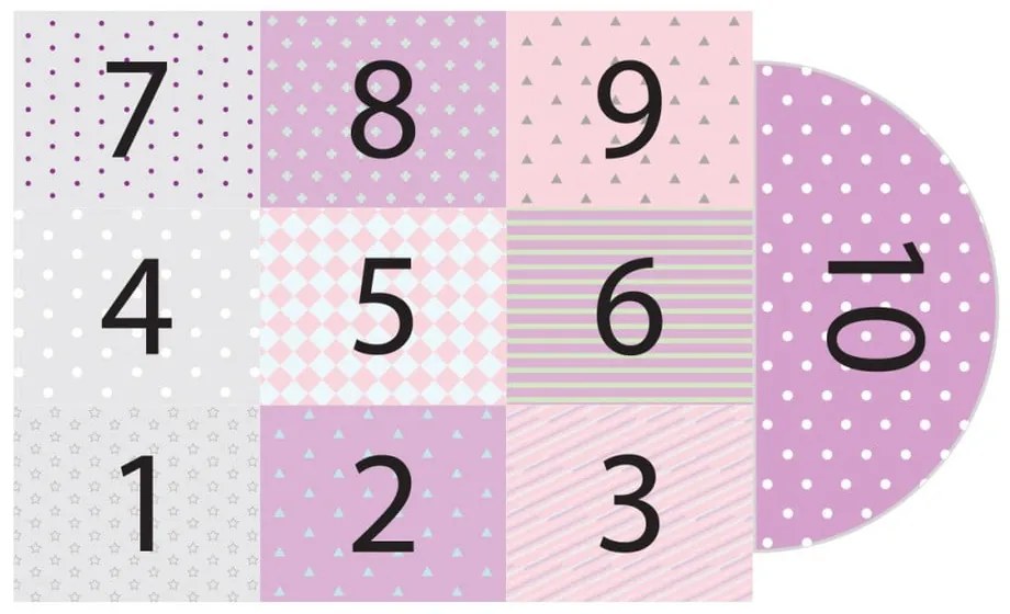 Dziecięca winylowa naklejka podłogowa Ambiance Hopscotch Girly