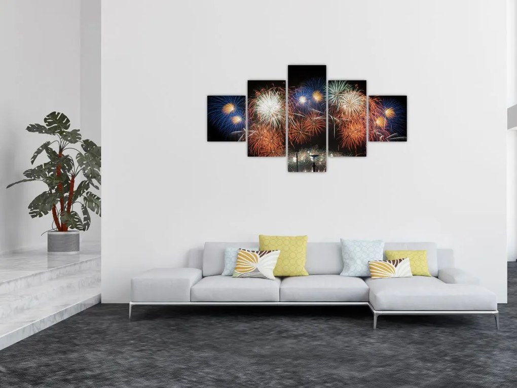 Obraz fajerwerków (125x70 cm)