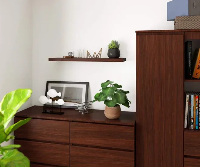 Klasyczna półka ścienna wenge C4-Z69