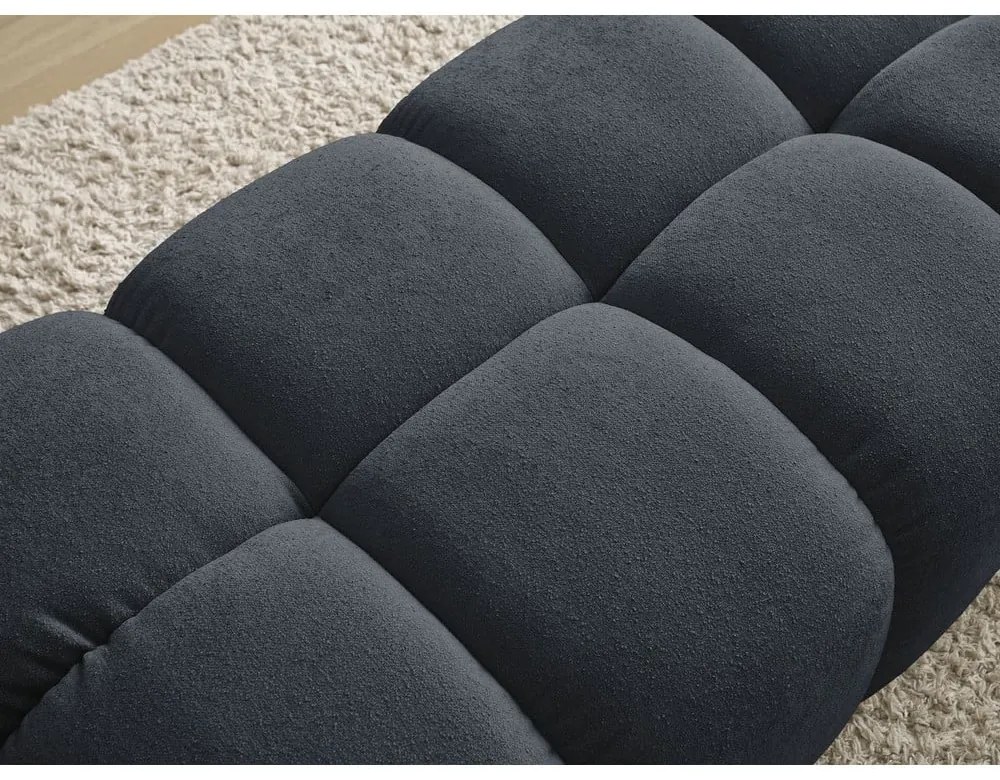 Ciemnoniebieski podnóżek z tkaniny szenilowej Everest – Bobochic Paris