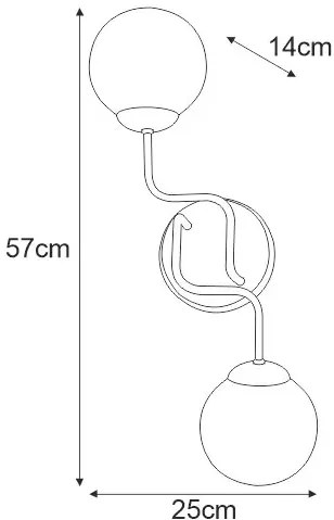 Dwupunktowy elegancki kinkiet ścienny - S853 Shannon 2X