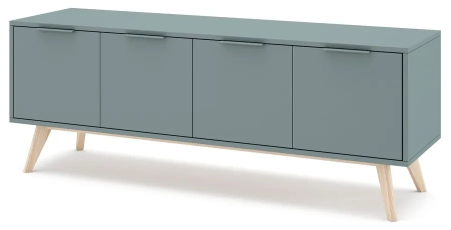 Szarozielona szafka pod TV 140x53x40 cm Pisco – Marckeric