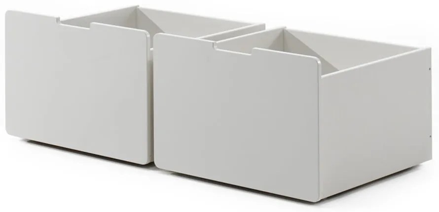 Białe szuflady pod łóżko dziecięce 2 szt. Pino – Vipack