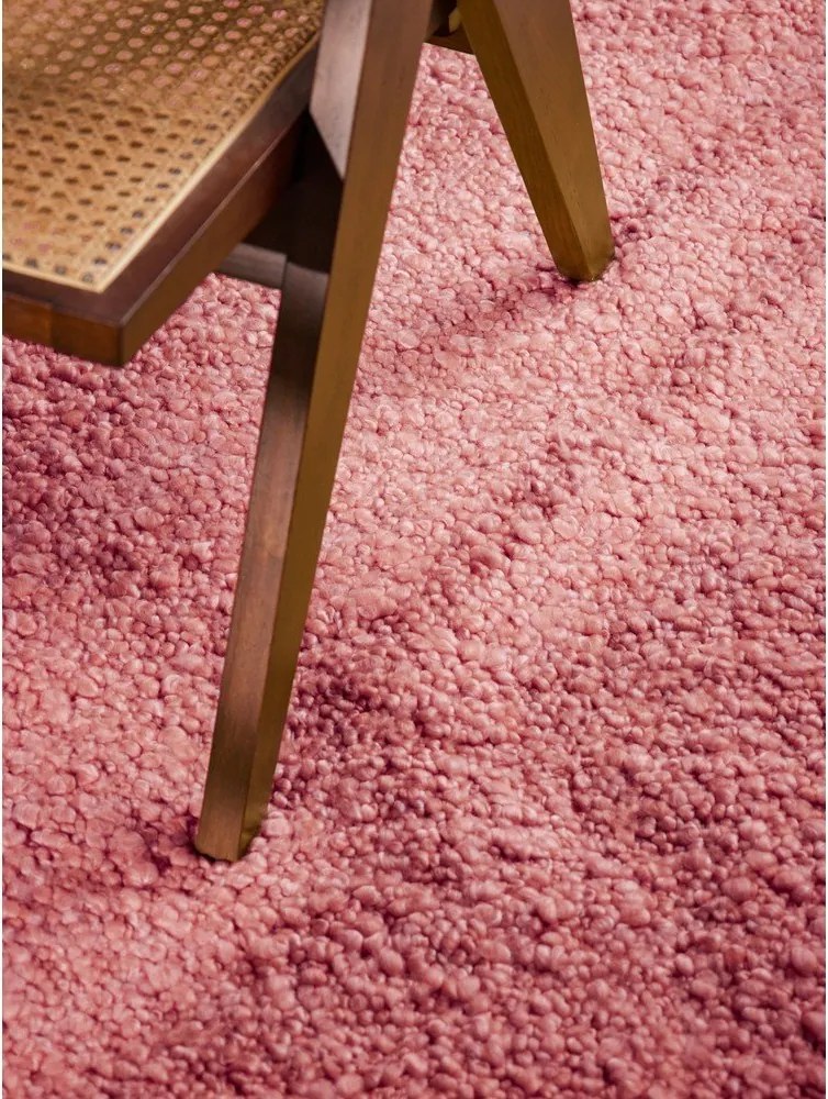 Ciemnoróżowy dywan z materiału bouclé tkany ręcznie 160x230 cm Notting Hill Portobello – Ted Baker