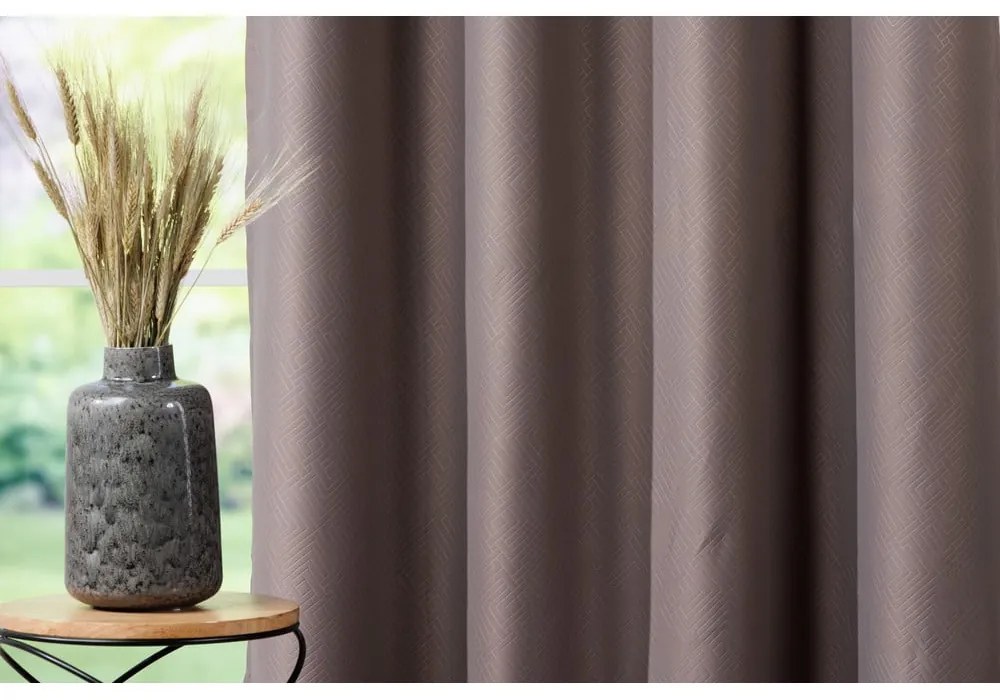 Brązowa zasłona 140x245 cm Tempo – Mendola Fabrics