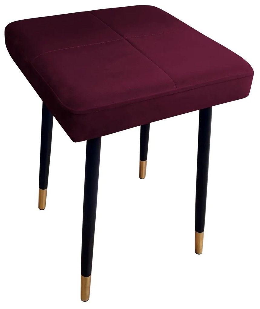 Taboret MAX MG02 śliwka podstawa czarna/złota