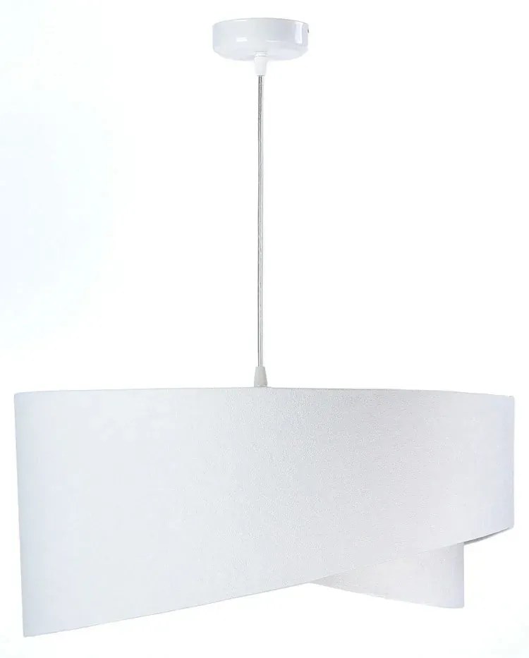 Biało-turkusowa lampa wisząca welurowa G7-Z25