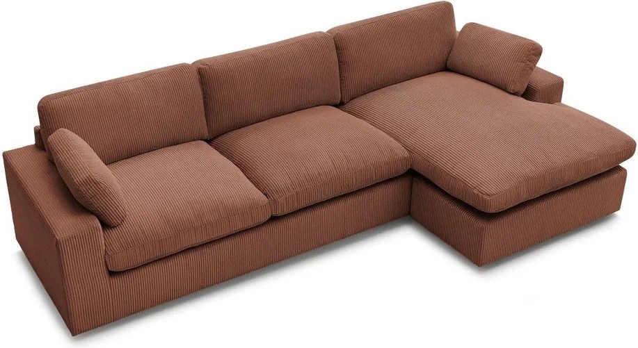 Pomarańczowy sztruksowy narożnik Belair – Bobochic Paris