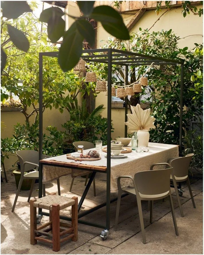 Stół ogrodowy z litego drewna eukaliptusowego 97x220 cm Blue Sky – vtwonen