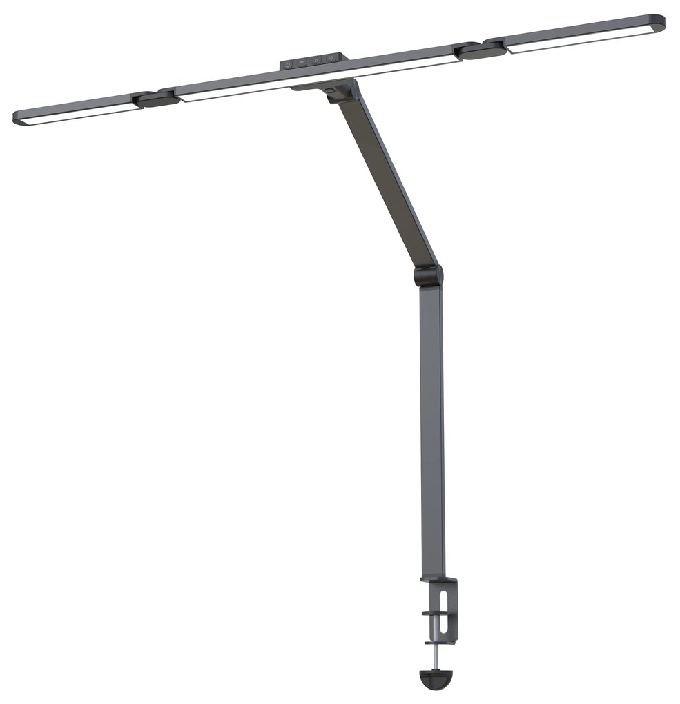 Lampa LED na biurko CLARIO, zacisk, pilot zdalnego sterowania