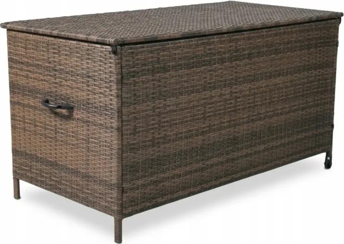 Skrzynia ogrodowa z technorattanu XL-SD-XL, 166x76x80 cm, kolor brązowy