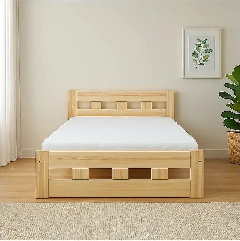 Łóżko 160x200 drewniane Bond, sosnowe