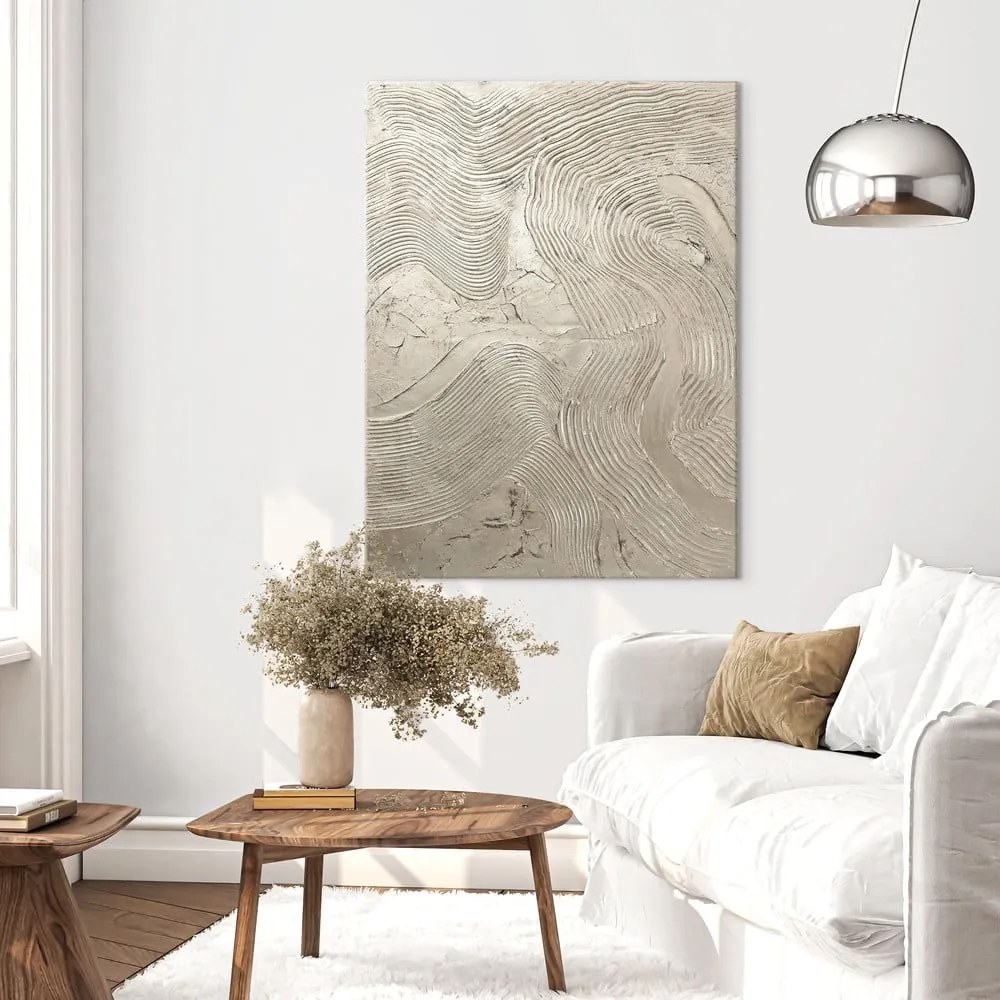 Ręcznie malowany obraz 88x118 cm Metallic Silver – Malerifabrikken