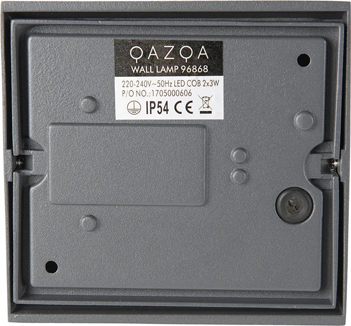 Nowoczesna lampa ścienna zewnętrzna ciemnoszara z LED 2-światłowa IP54 - Mal