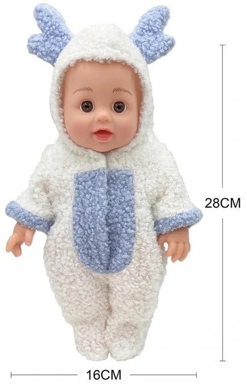 Woopie royal lalka bobas w ubranku reniferek + akcesoria 28cm