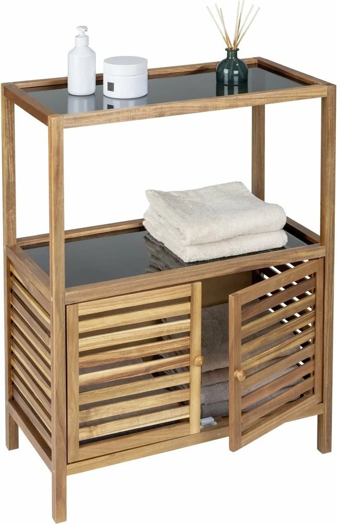 Wenko Szeroka półka łazienkowa z drzwiczkami FONDI