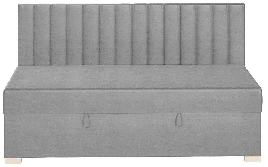 Szare łóżko dziecięce ze schowkiem i materacem 90x200 cm Chill – Ghado