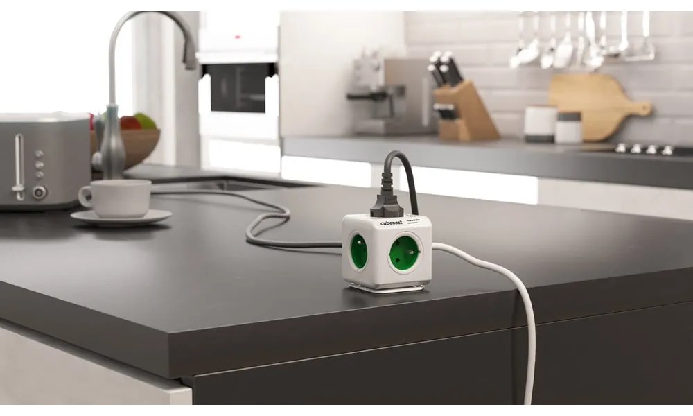 Rozgałęźnik do gniazdka 13 cm PowerCube Extended – Cubenest