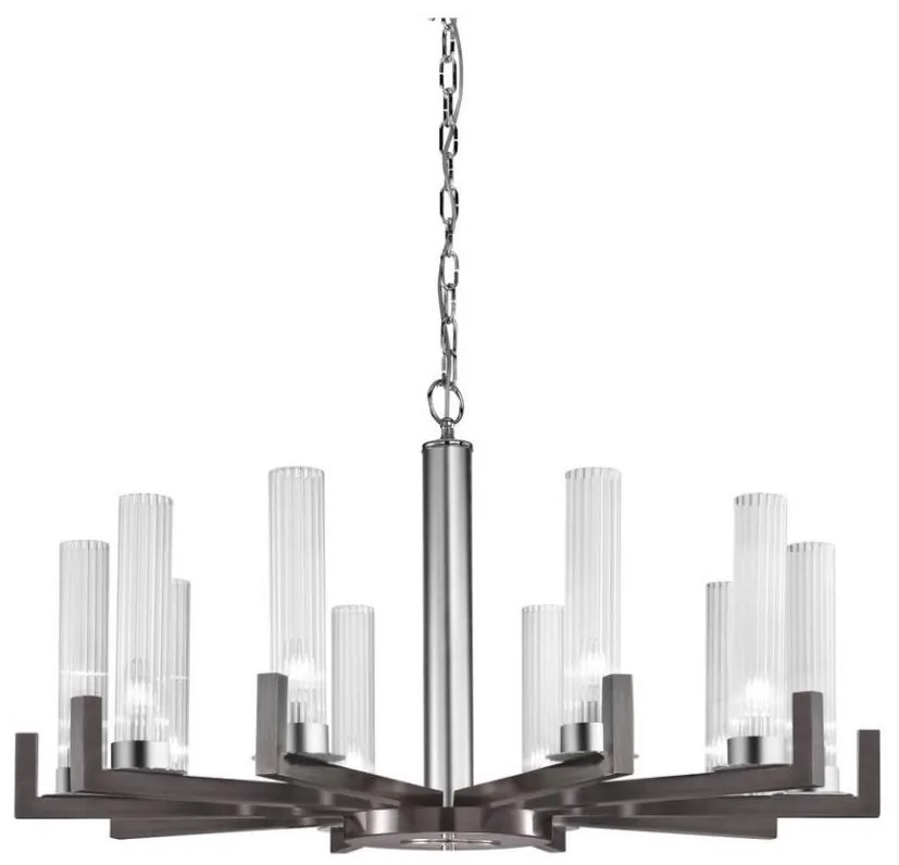 Kolarz 6009.81060 - Lampa RAGGIO 10xE14/25W/230V matowy chrom, łańcuch