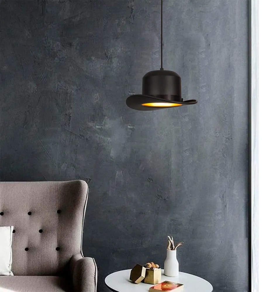 Czarna lampa wisząca z metalowym kloszem ø 30 cm Sivani – Opviq lights