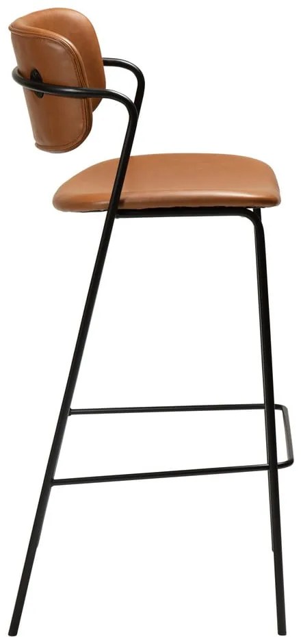 Brązowy hoker z imitacji skóry DAN-FORM Denmark Zed, wys. 107 cm