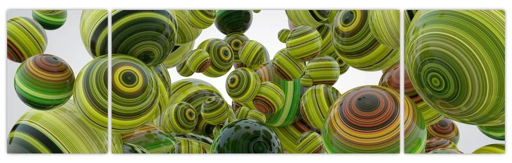 Obraz pasiastych kulek (170x50 cm)