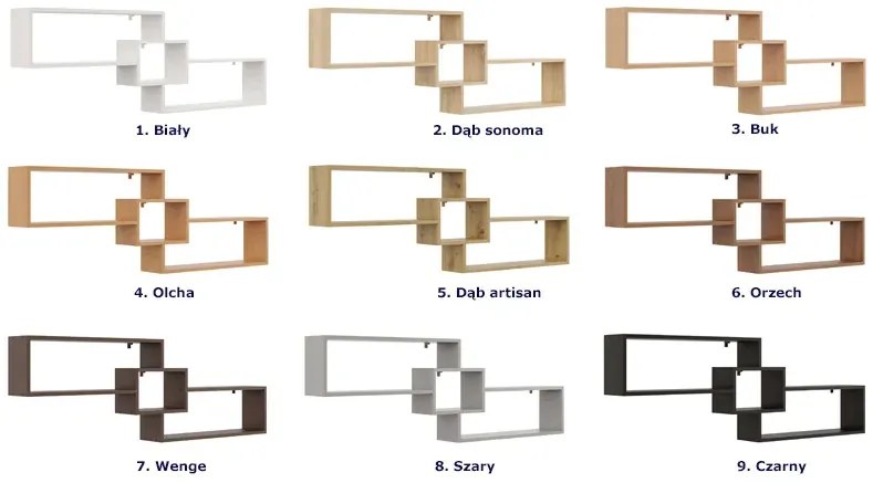 Nowoczesna Półka Na Książki Orzech Difo 3X